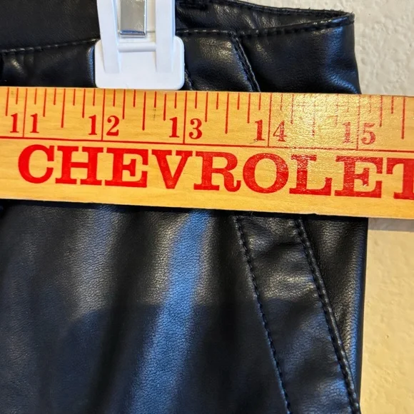 New The Kooples Faux Leather Pants Lace Up Zip up Slide Clasp Closure Sz 4 - Picture 9 of 14